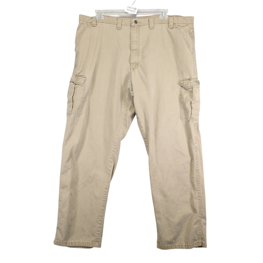 Vintage Wrangler Beige Cargo Pants Mens 44x31" Cotton Utility Outdoors Workwear